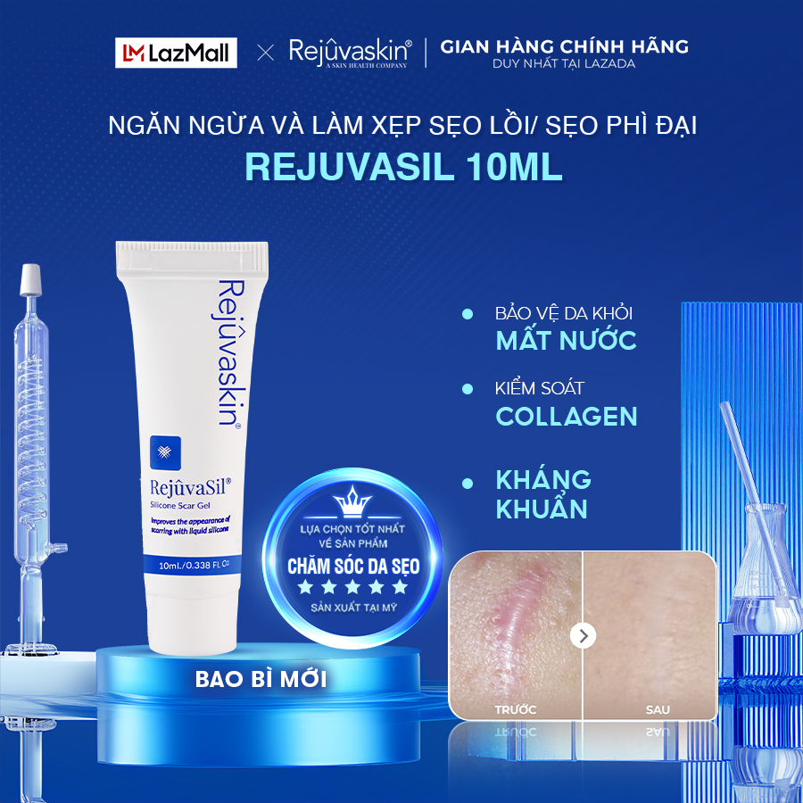 Gel Xóa Mờ Sẹo Lồi, Phì Đại Rejuvaskin Rejuvasil 10ml