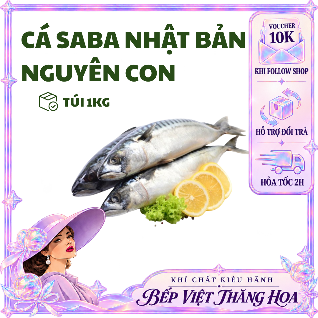 [HỎA TỐC HCM] Cá Saba Nhật Bản Nguyên Con - Túi 1 Kg Giao hàng nhanh chóng chất lượng an toàn