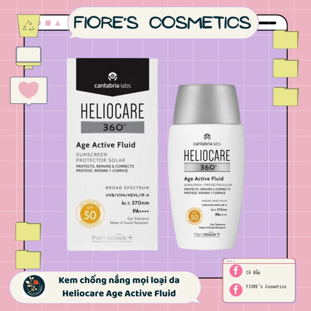 Kem chống nắng Heliocare Age Active Fluid cho da lão hoá