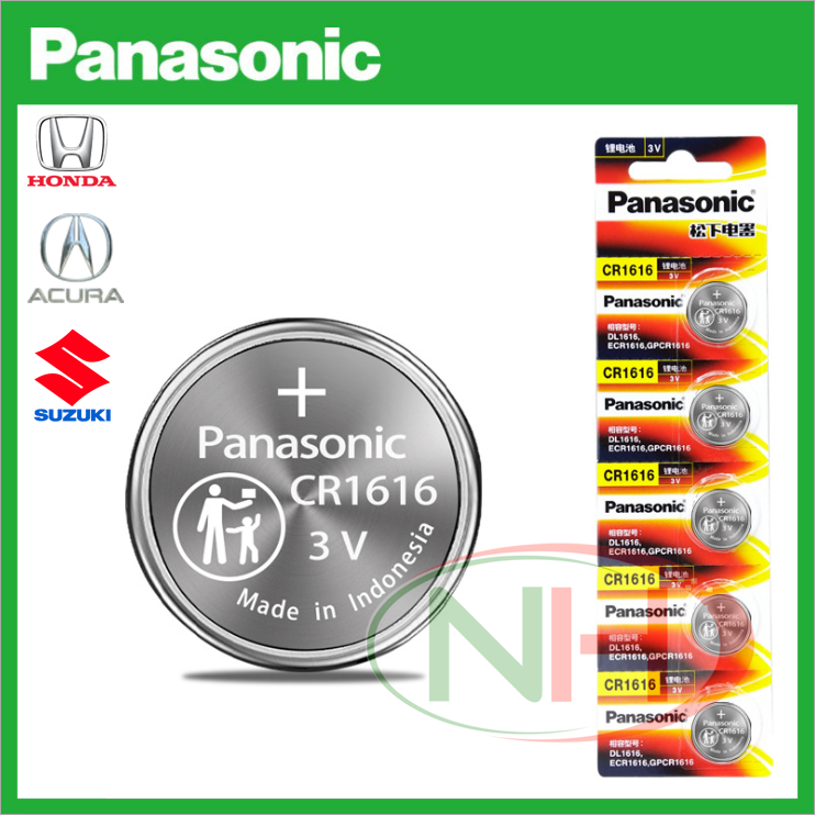 Vỉ 5 Viên Pin Panasonic CR1616 sử dụng cho Remote xe ô tô
