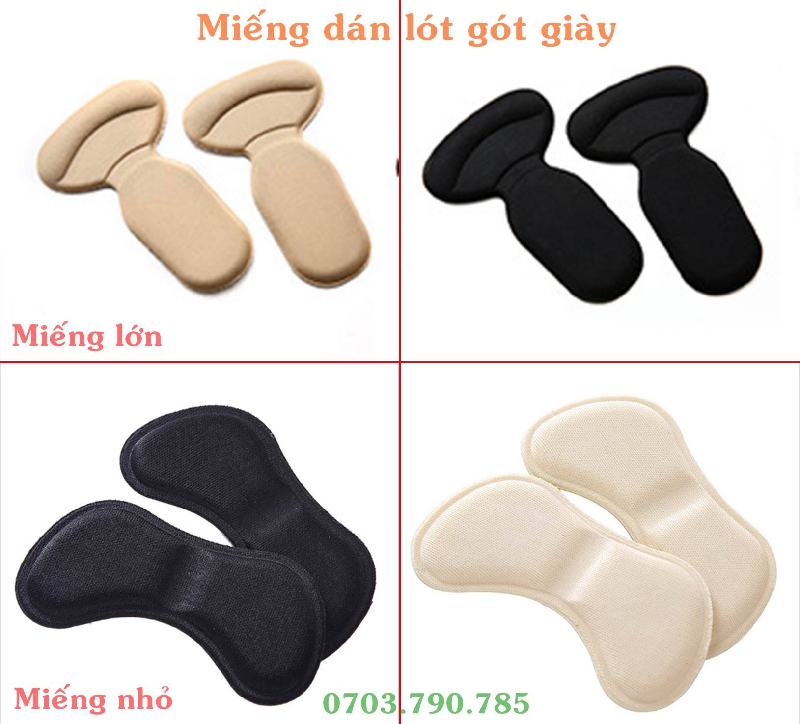 [HCM]1 Cặp miếng dán lót gót giày êm chân - LOẠI LỚN