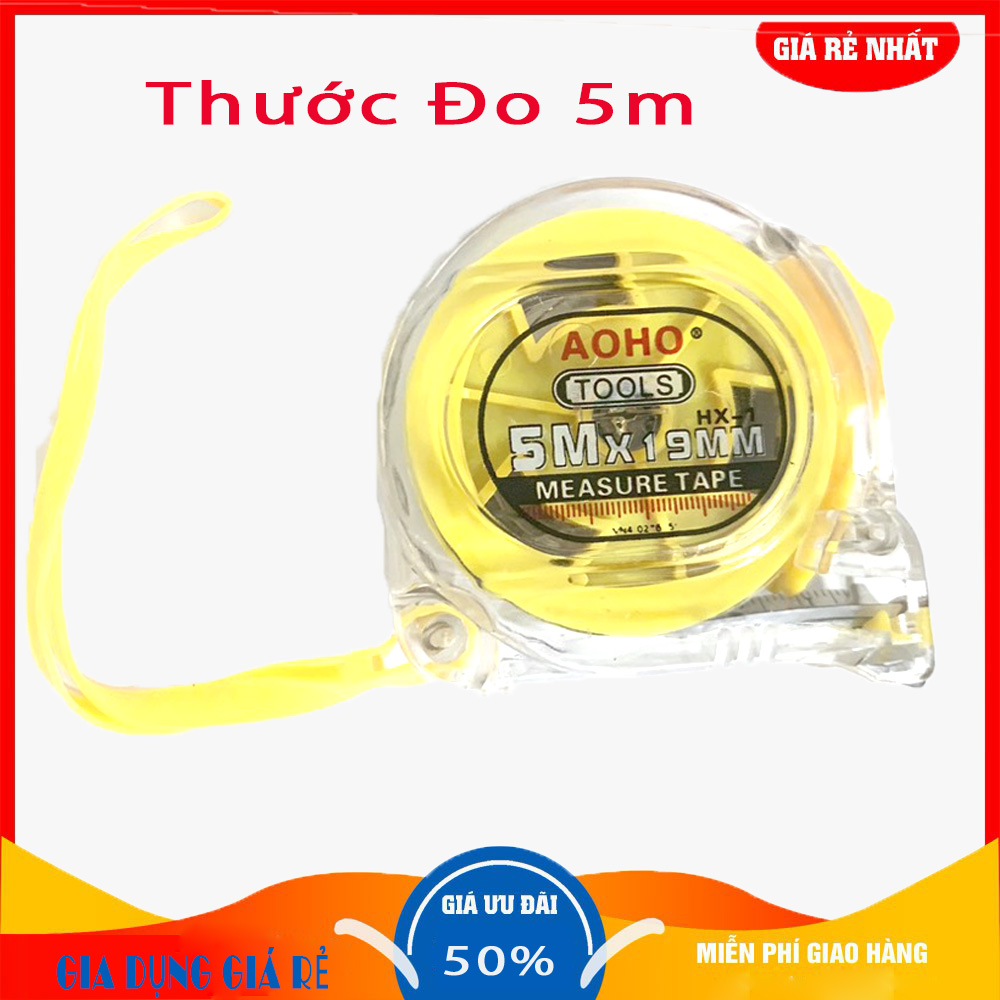 Thước cuộn 5m - thước đo - thước cuộn thép cao cấp chữ to rỏ