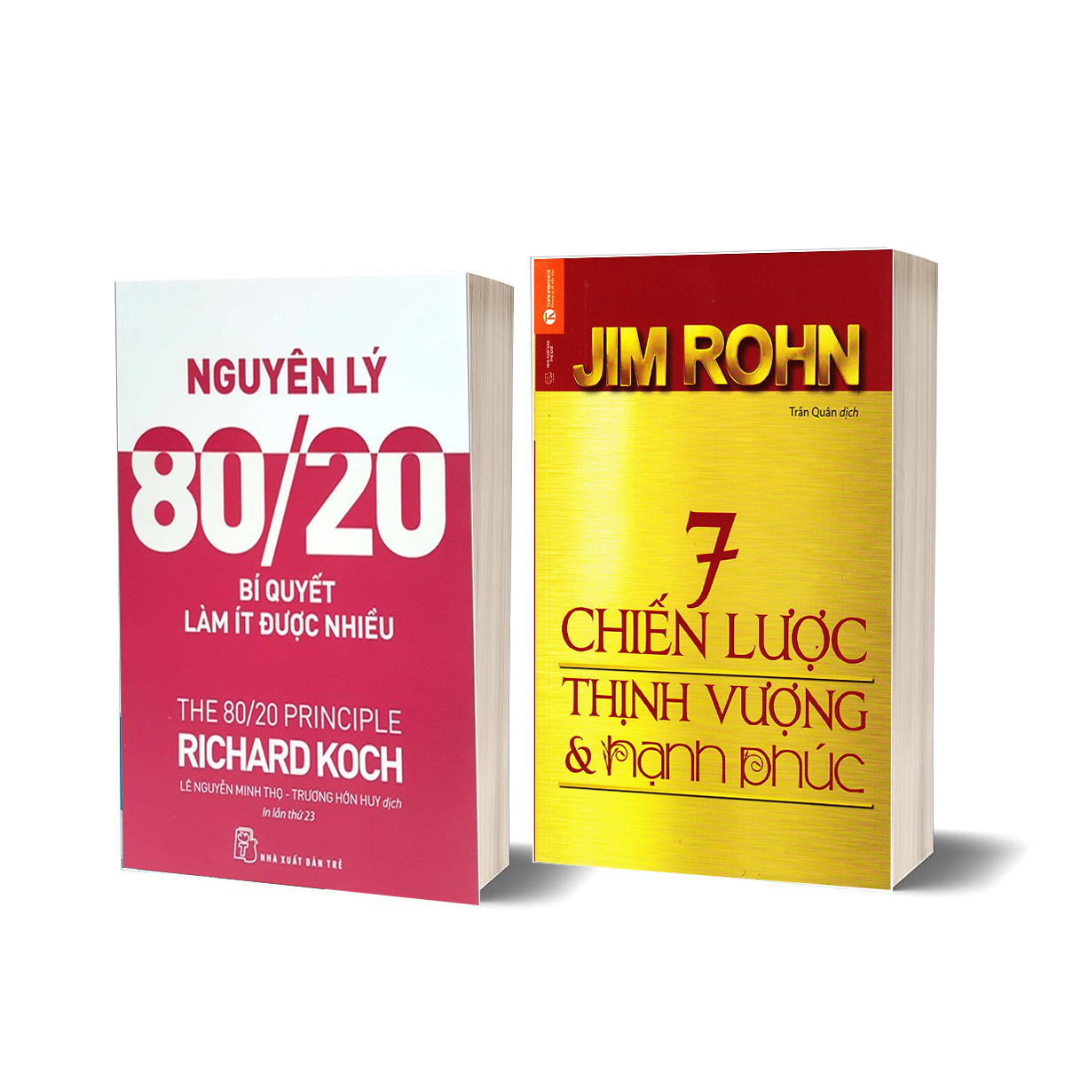 Combo 2 cuốn: Nguyên Lý 80/20 - Bí Quyết Làm Ít Được Nhiều + t chiến lược hạnh phúc và thịnh vượng
