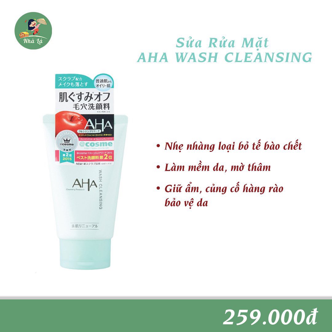 Sữa rửa mặt aha wash cleansing