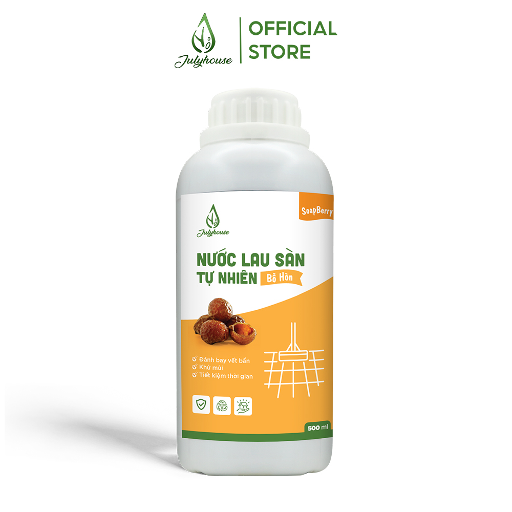 Nước lau sàn tự nhiên chiết xuất từ trái bồ hòn nguyên chất 500ml julyhouse