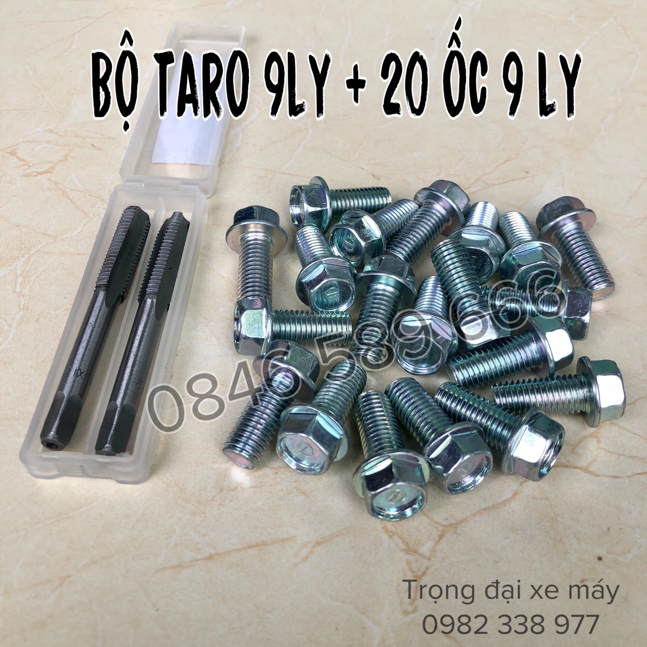 Bộ taro 9ly + 20 ốc ly sử lý dàn chân chờn ren trọng đại xe máy