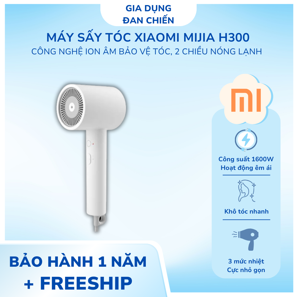  Máy sấy tóc Xiaomi Mijia H300 công nghệ ion âm bảo vệ tóc 2 chiều nóng lạnh tạo kiểu dễ dàng 