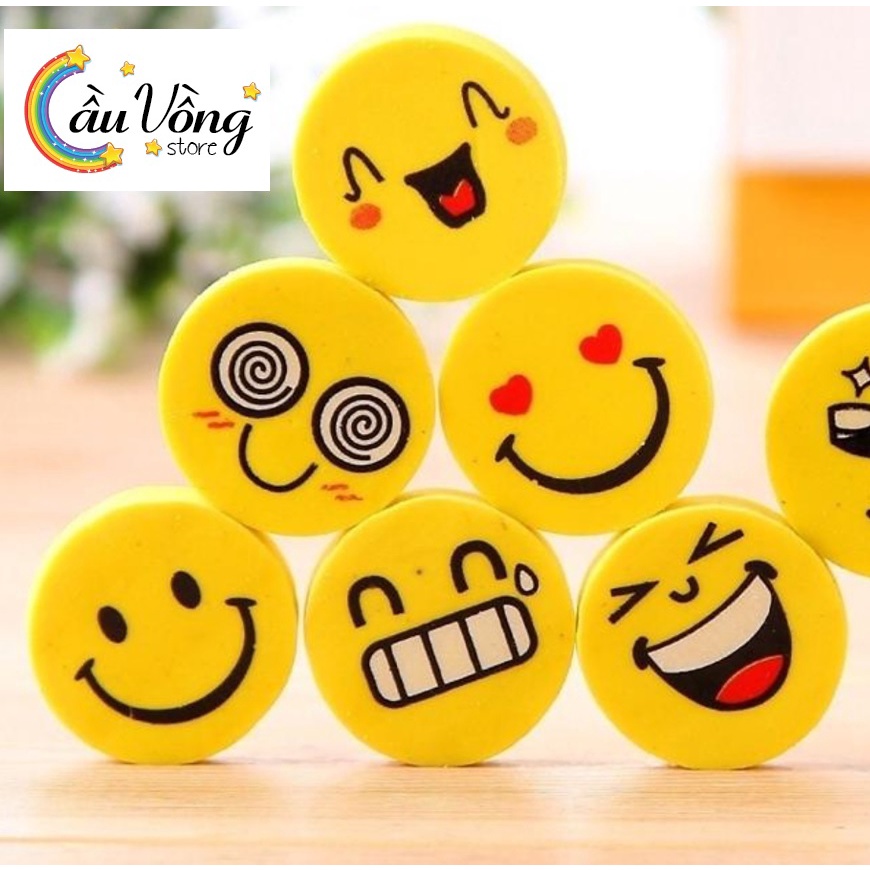 [COMBO 4 IN 1] Bộ cục tẩy hình EMOJI cực dễ thương - Cục gôm tẩy bút chì cho bé