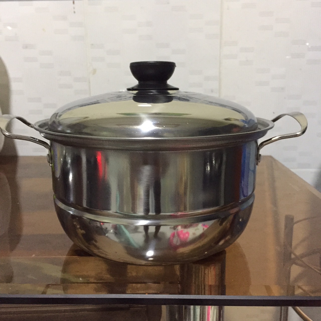 [HCM][Nấu được bếp từ ]inox 20cm có khay hấp tiện lợi. Nồi chuyên hấp cách thủy như bánh bao xôi... cho mọi nhà