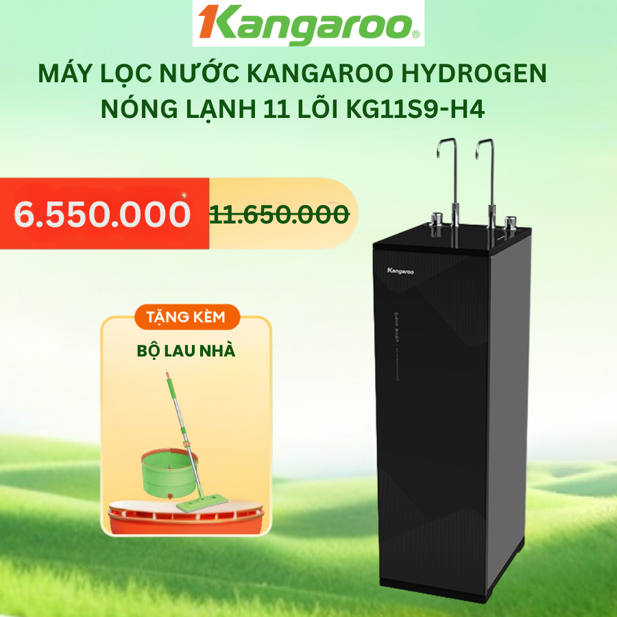 [Miễn Phí Lắp Đặt] Máy lọc nước Kangaroo Hydrogen Infinity nóng lạnh 11 lõi KG11S9-H4