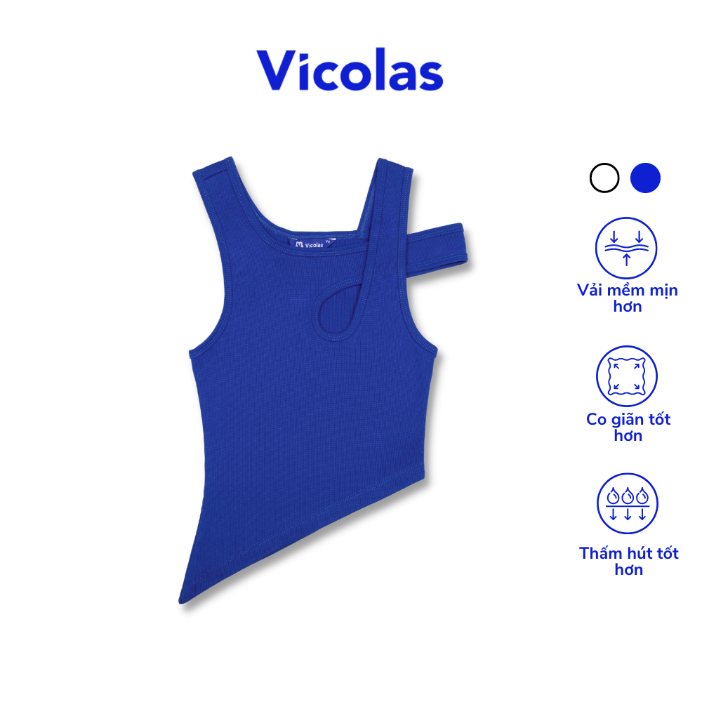 Áo croptop kiểu nữ vicolas trễ vai chất thun gân - vico2 hover croptop