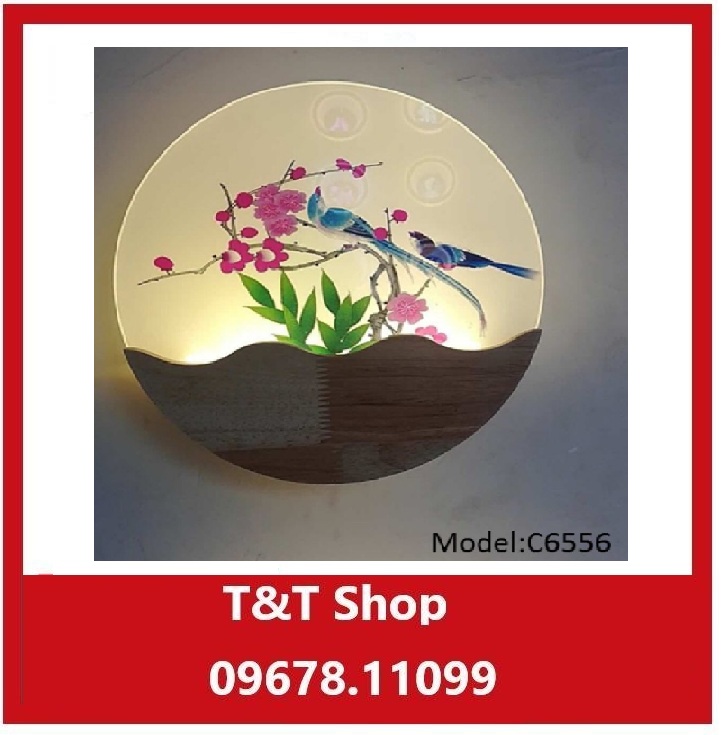 Đèn tường led c6556 hoa anh đào