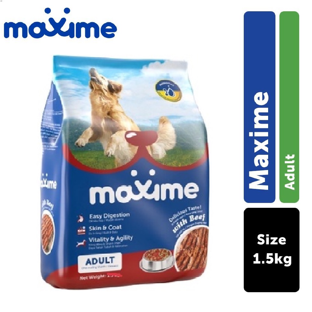 Thức ăn hạt cho chó trưởng thành maxime gói 1.5kg