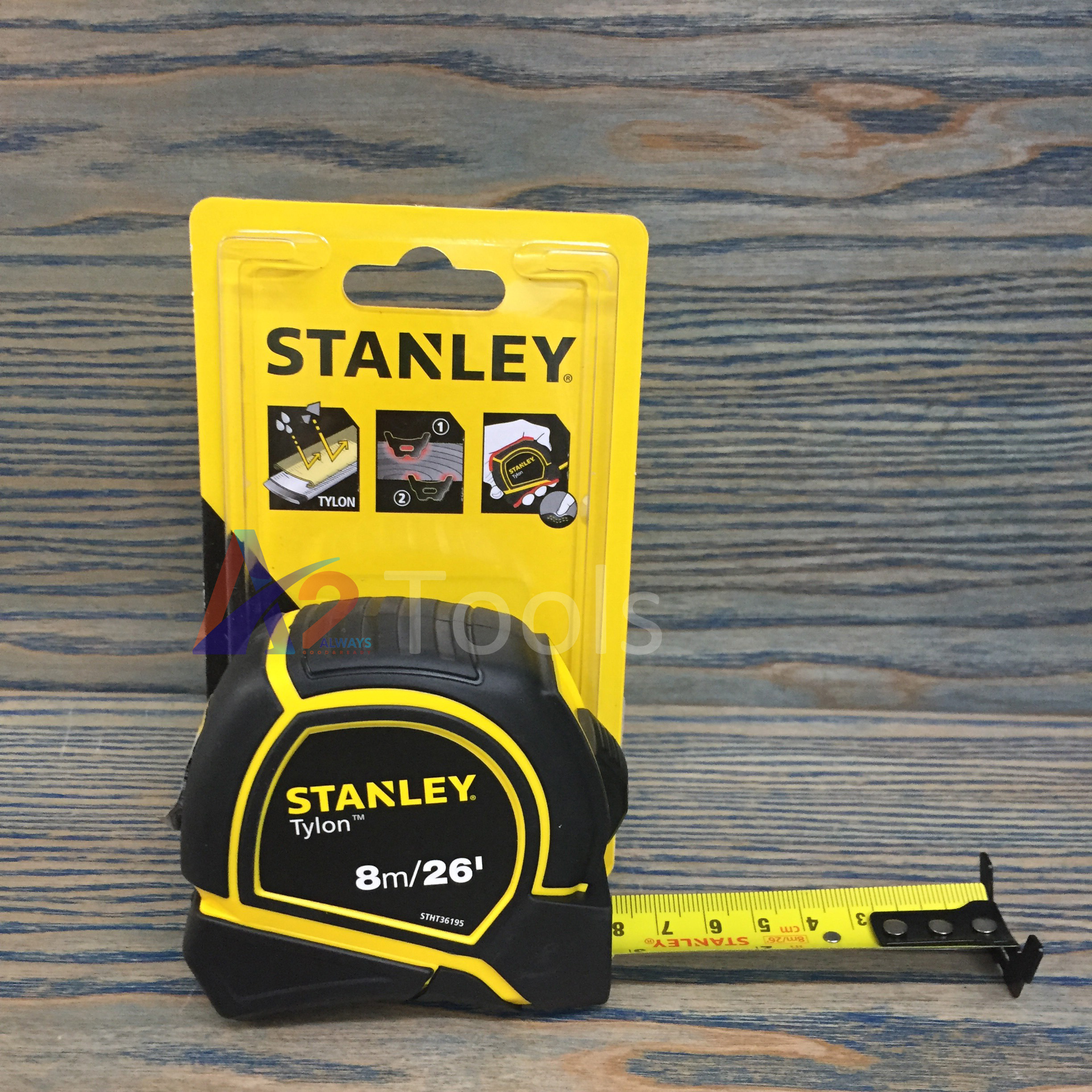 Thước cuộn tylon 8m/26-25mm stanley stht36195