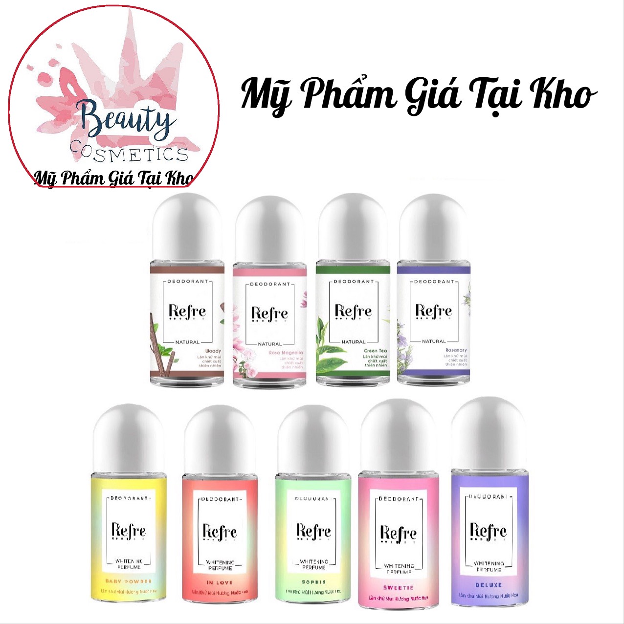 Lăn khử mùi hương nước hoa Refre Deodorant Whitening Perfume 40ml