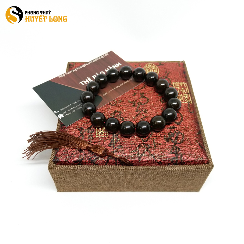Vòng tay gỗ mun sừng - vòng phong thủy - vòng gỗ đen bóng tự nhiên