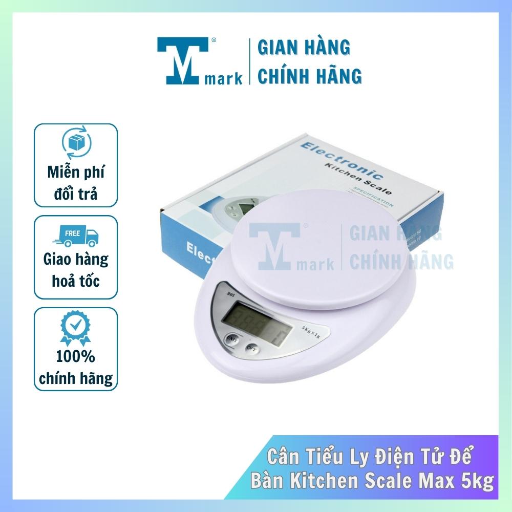 [Phặn Phặn] Cân Điện Tử Nhà Bếp Mini Electronic Kitchen Scale Cân Thực Phẩm 5Kg – 1G Kèm Pin