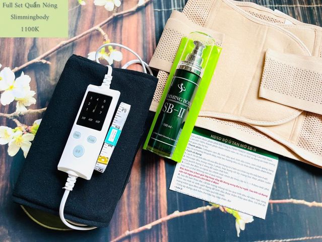 Bộ Ủ Nóng Tan Mỡ Slimming Body SB2 Bộ Đai Điện Cải Tiến đánh tan mỡ Bụng Đùi Bắp + Tặng kèm đai nịt bụng trị giá 140k