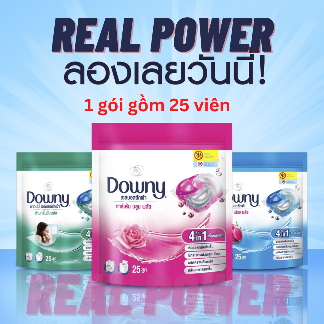 Viên giặt xả downy gel ball thái lan tiện lợi