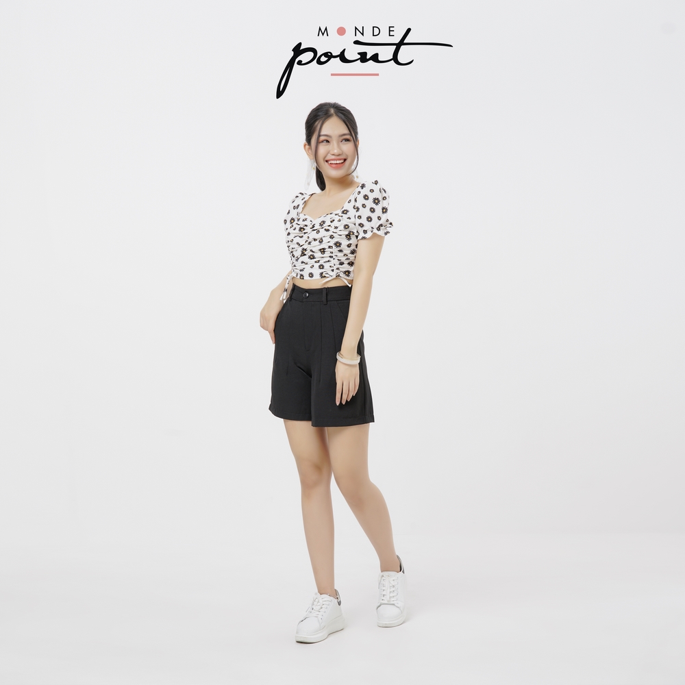 Quần short nữ monde point mpwa072010, kiểu dáng thanh lịch, nữ tính với chất liệu cao cấp, màu sắc nhã nhặn, dễ phối với nhiều trang phục, phụ kiện khác nhau