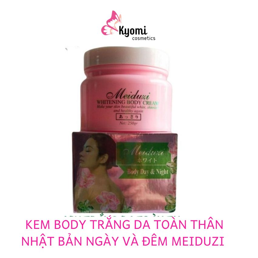 Kem dưỡng trắng da body nhật bản ngày và đêm meiduzi Kyomi KY011, kem dưỡng trắng da toàn thân body dưỡng ẩm trắng mịn chăm sóc da body 250g