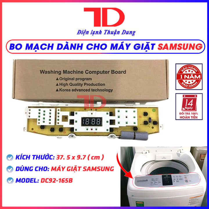 Bo mạch dùng cho máy giặt SAMSUNG DC92 165B - Điện Lạnh Thuận Dung