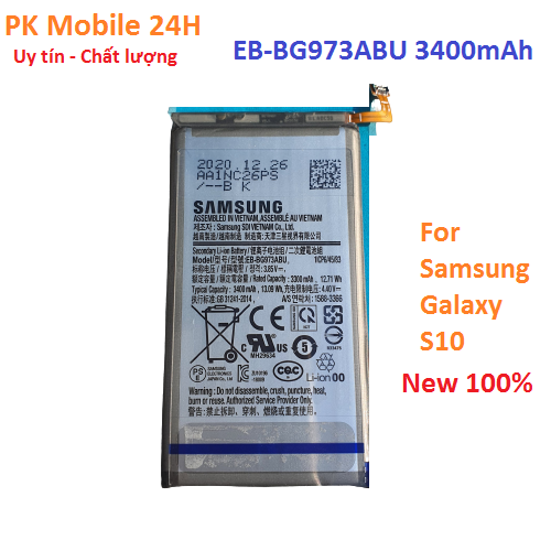 Pin samsung galaxy s10 chính hãng, eb-bg973abu 3400mah, mới 100%