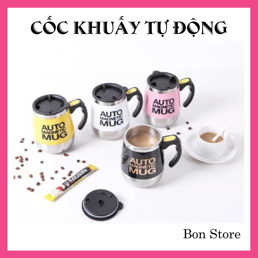 Cốc khuấy tự động, ly tự động, khuấy pha sữa, ngũ cốc, cà phê tự động/bon store7788