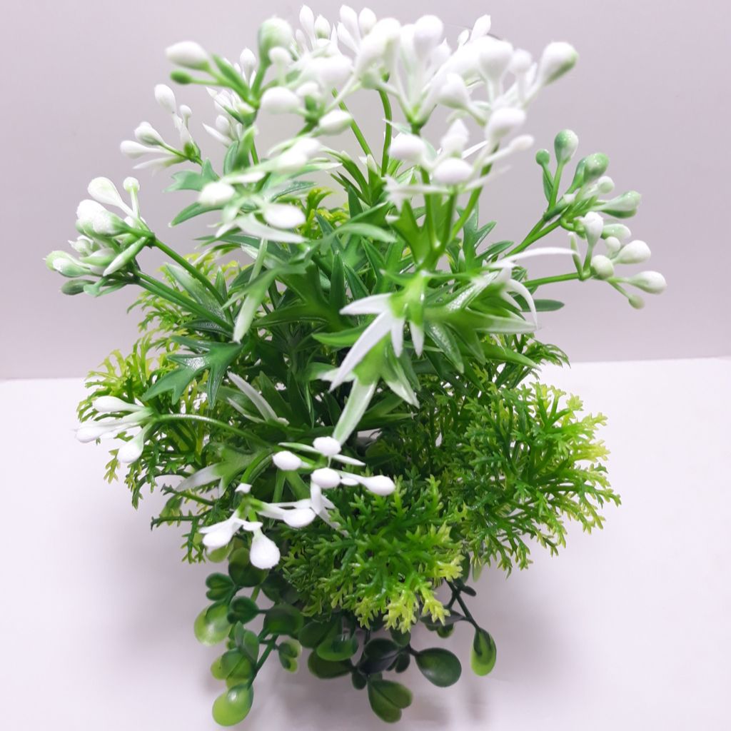 Cây cỏ nhựa 3 tầng (các loại ) dùng để trang trí hồ cá, tiểu cảnh, bàn làm việc, bàn học .