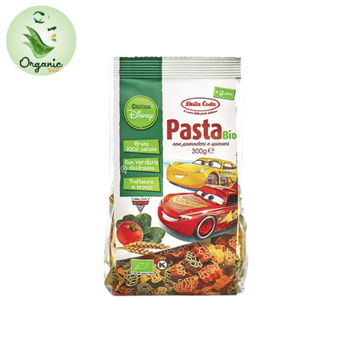 Nui rau củ hữu cơ cho bé hình ô tô 300g dalla costa organic pasta bio disney pixar cars
