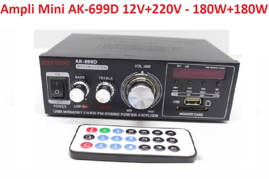 Amply Mini Karaoke WXF AK-699 12V/220V BLUTOOTH