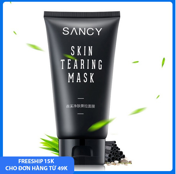 JULY20-Mặt nạ lột mụn đầu đen cho nam SANCY làm sạch mụn đầu đen, đầu trắng, mụn cám, sạch sâu nhẹ nhàng, dưỡng ẩm làm trắng, se khít lỗ chân lông, làm sáng da, mặt nạ lột mụn đầu đen mũi dành cho nam giới 80g JU-DNT110005
