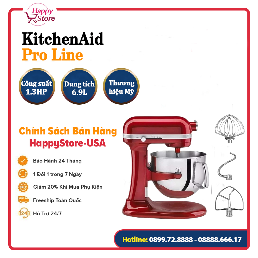 Máy trộn bột kitchenaid pro line 7 quart