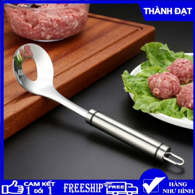 [ HÀNG HOT - BAO CHẤT LƯỢNG ] Muỗng Thìa Vá Dụng Cụ Làm Thịt Viên Cá Viên Bằng Thép Không Gỉ Siêu Tiện Dụng Tiết Kiệm Thời Gian, Dụng Cụ Khuôn Làm Vo Viên Thịt, Cá Bò Viên, Vo Viên Kem Tươi Chất Liệu Inox304 Không Gỉ Không Dính