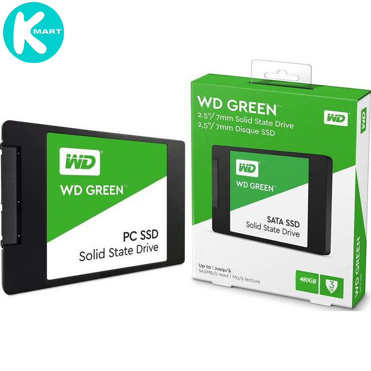 Ổ cứng SSD Western Digital Green 480GB 2.5" SATA 3 - WDS480G2G0A - Hàng Chính Hãng