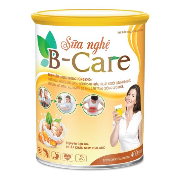 Sữa dạ dày, đại tràng, tiêu hóa kém- b care- hộp 400g sữa nghệ b-care