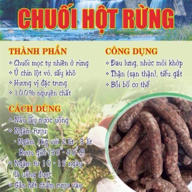 Chuối Hột Rừng Tây Nguyên Khô 1 kg- Đặc sản rừng
