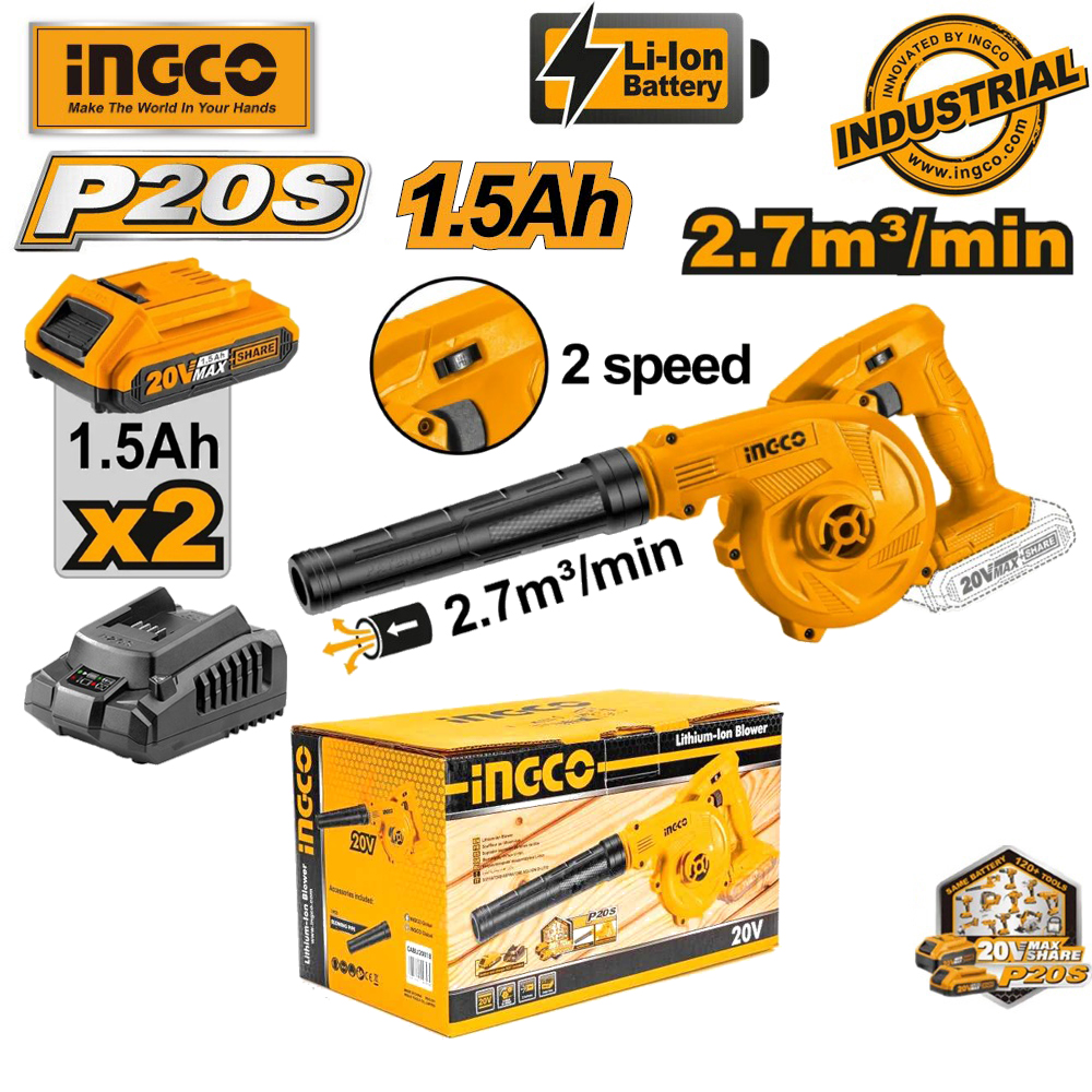 Máy thổi bụi , thổi lá dùng pin lithium 20v ingco cabli20018