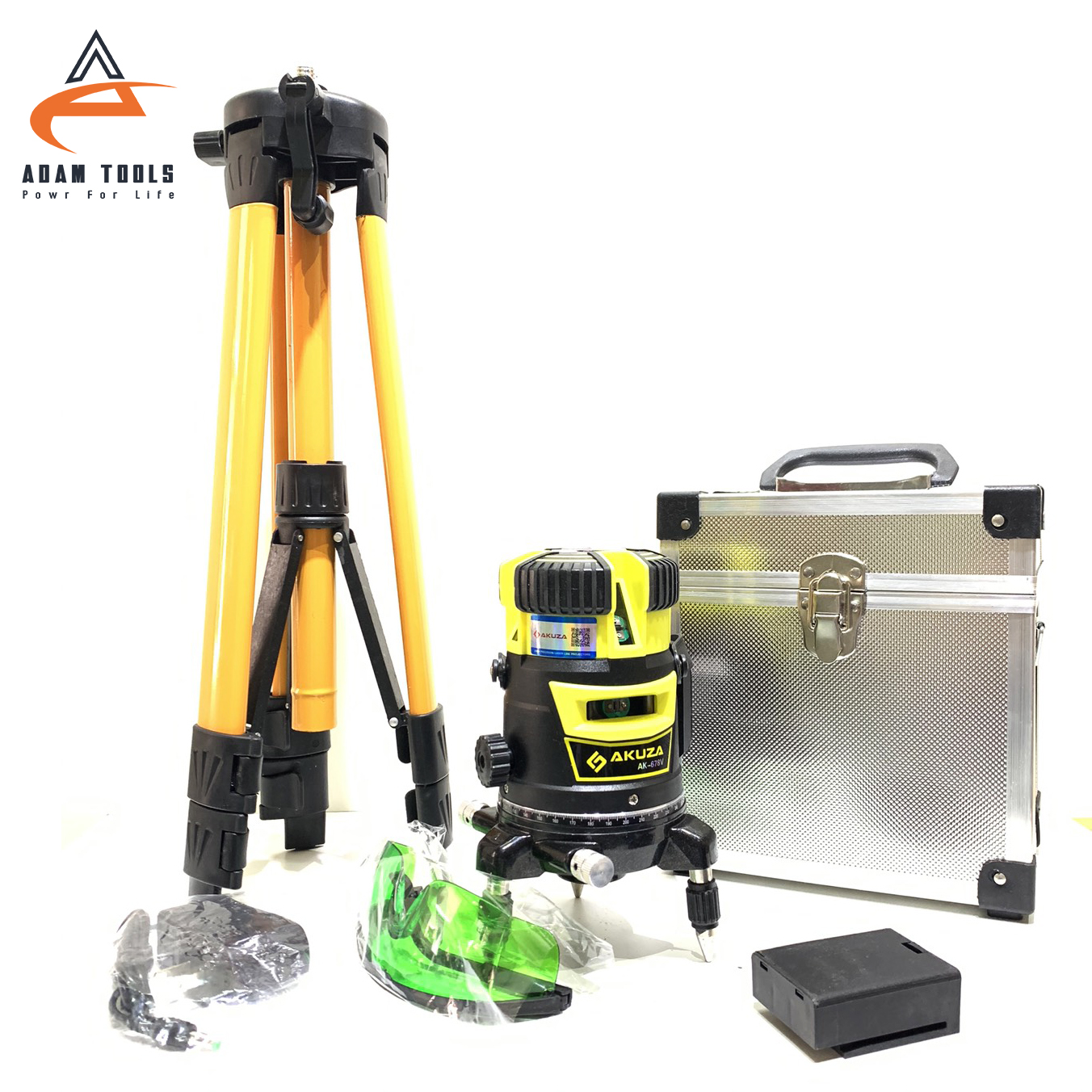 Máy cân mực 5 tia xanh AKUZA AK-678X I có chân 1,2m theo máy