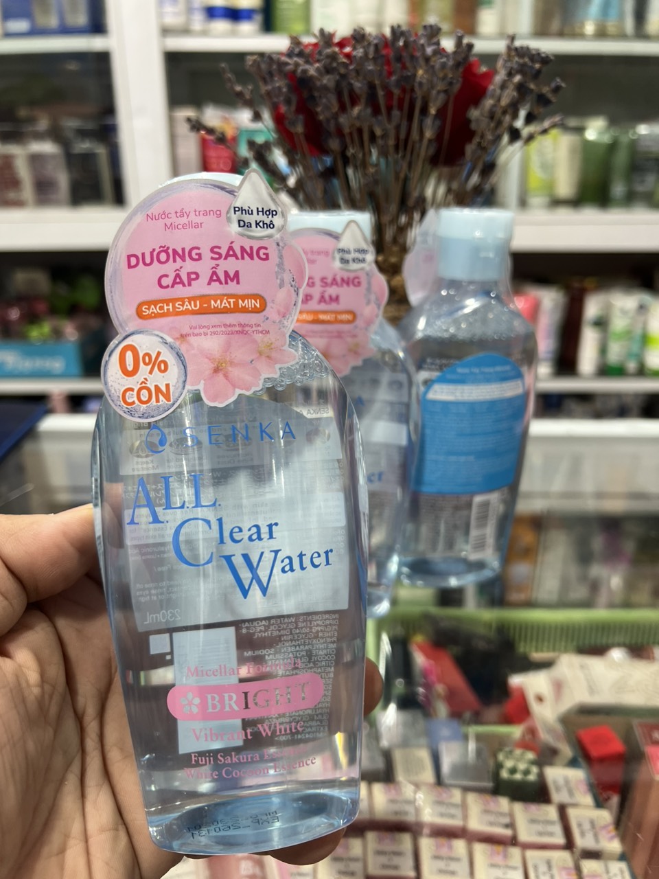 Nước Tẩy Trang Trắng Da Senka Micellar All Clear Water Bright 230ml