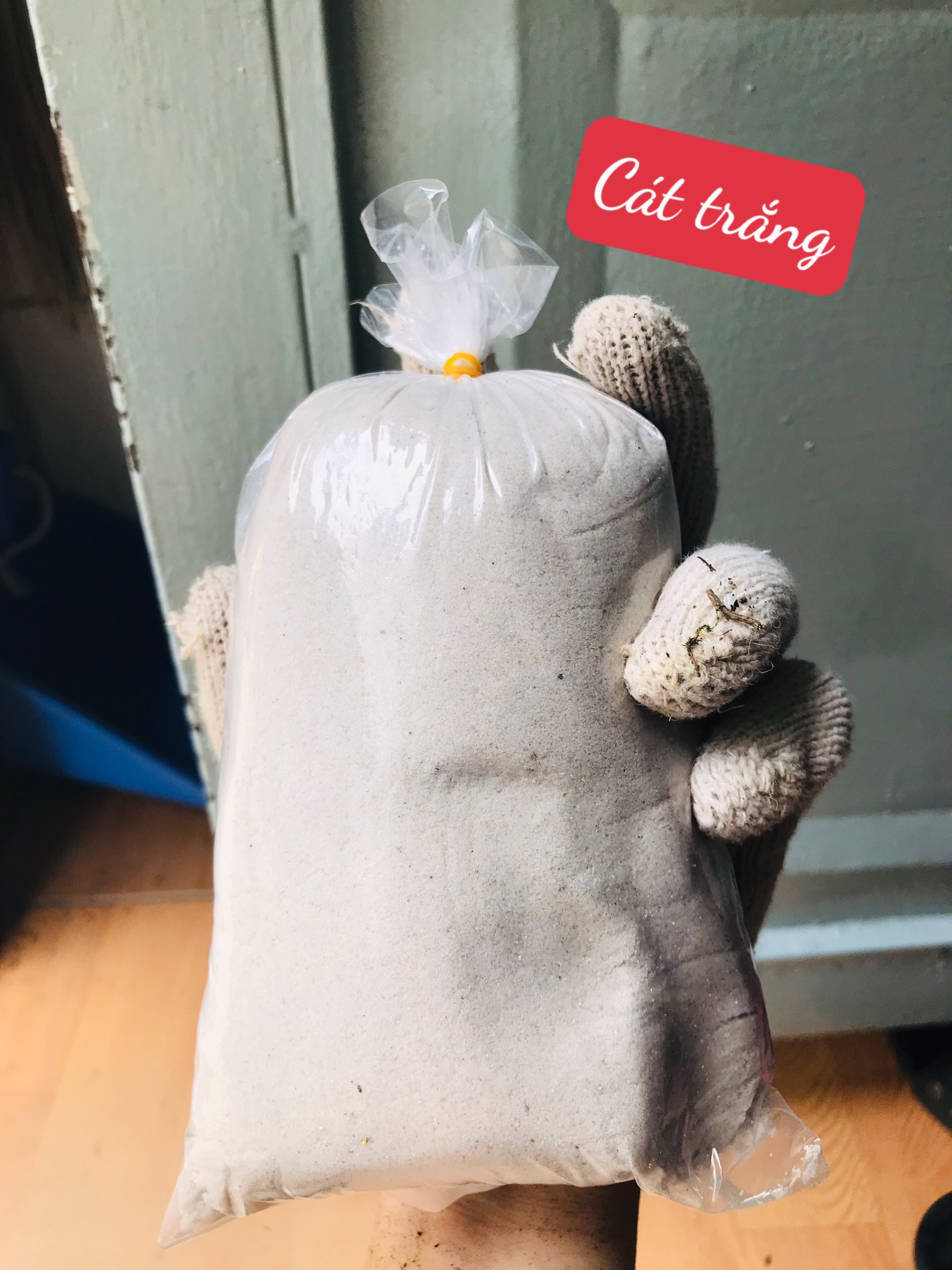 Cát Trắng Thủy Sinh đã qua vệ sinh dùng lót chuồng, hồ kính và trang trí bể 1kg có thể rửa để tái sử dụng