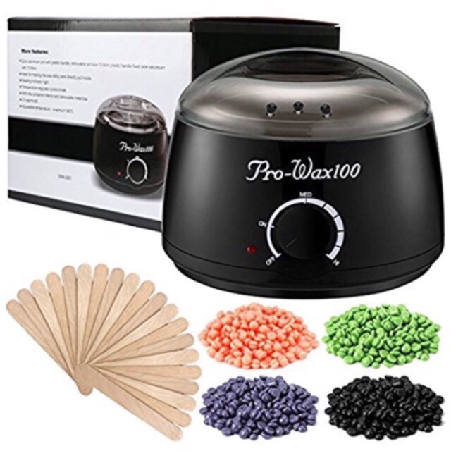 Combo Nồi Nấu Sáp wax Lông Pro wax và Sáp wax Lông hard wax Beans