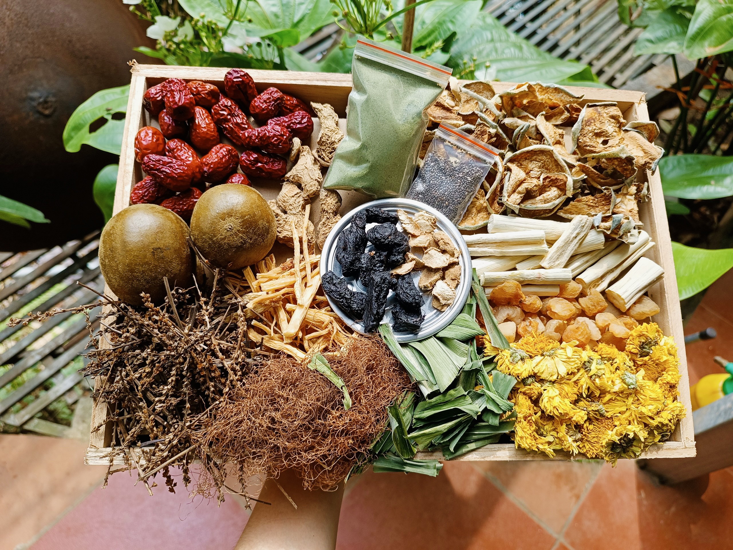 Nguyên liệu nấu trà sâm bí đao, quả la hán thanh nhiệt mát gan Hunahome - thanh mát giải nhiệt mùa nóng