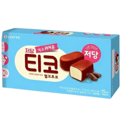 (GIAO HỎA TỐC HCM) Kem viên socola ít đường Hàn Quốc Lotte Tico Choco Low Sugar (510ML)