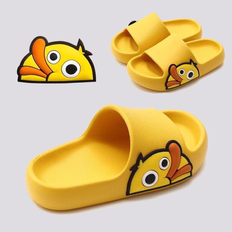 Dép Lê Bành Mì Nam Nữ Unisex Gà Vịt  Đế Cao 3cm Quai Ngang Động Đế Trẻ Trung Năng Động