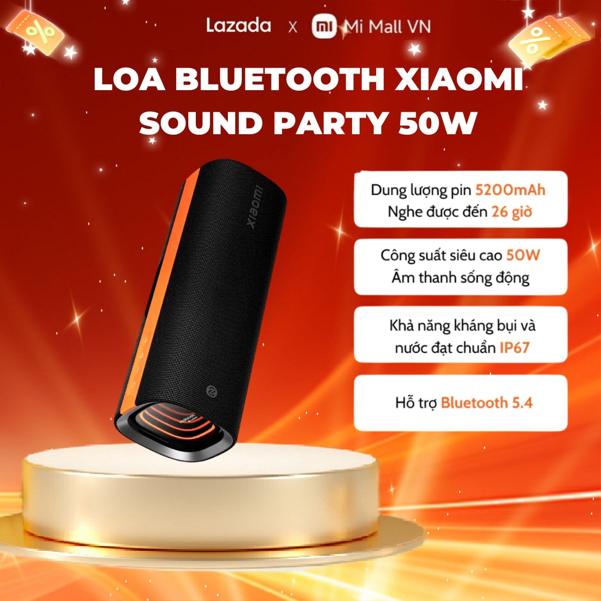 Loa Bluetooth Xiaomi Sound Party 50W | Âm thanh mạnh mẽ | Thiết kế thanh lịch | Kết nối thông minh | Bảo Hành 12 tháng