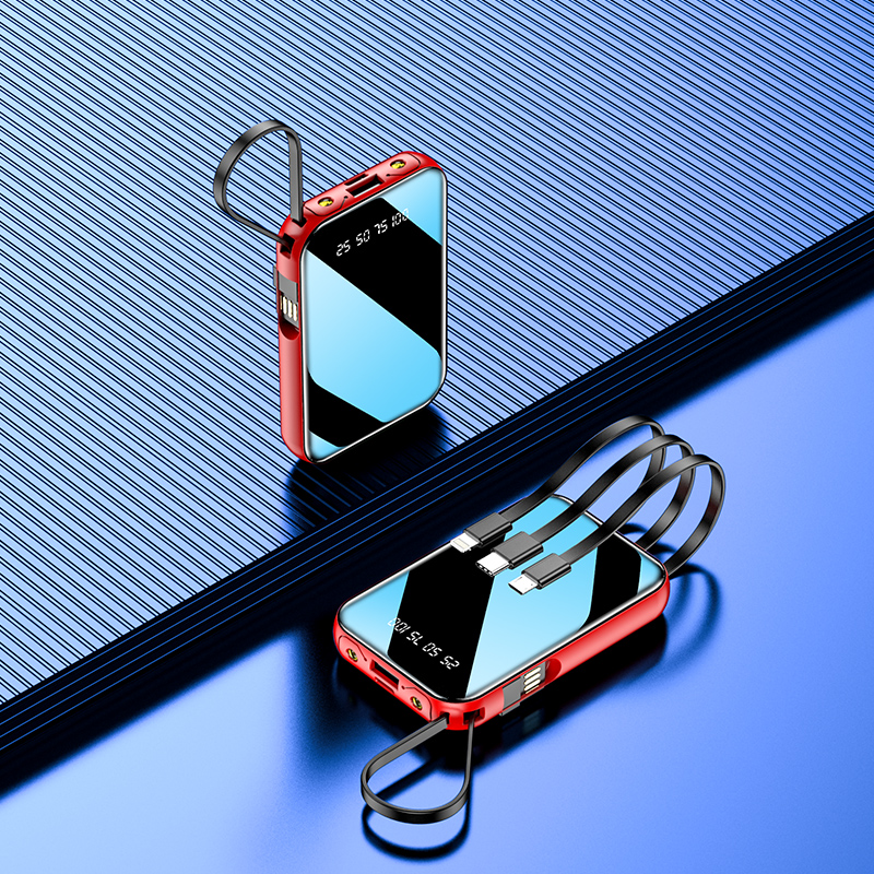 Sạc Pin Dự Phòng 80000/50000mAh chất lượng cao, sạc siêu nhanh 4 dây full công suất 66W PD mini pin dự phòng màn hình LED pin siêu mỏng