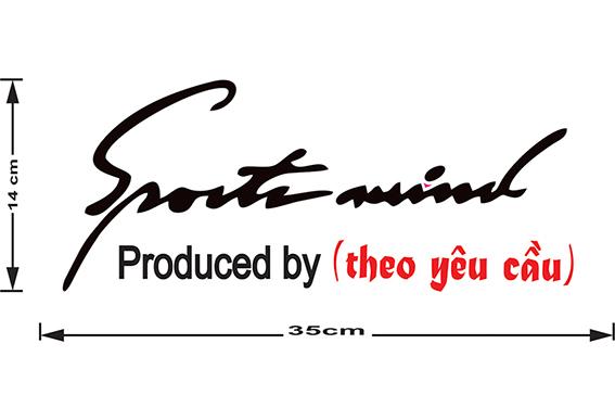 Tem Sport mind( thay đổi chữ theo yêu cầu)