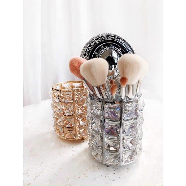 Cốc to cắm cọ trang điểm làm nail sang trọng -phụ kiện nails minh anh