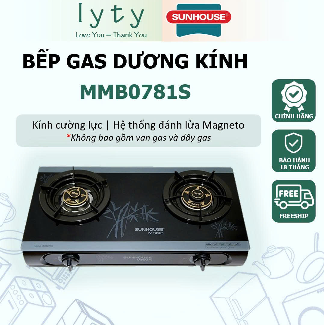 Bếp gas dương kính SUNHOUSE MMB0781S